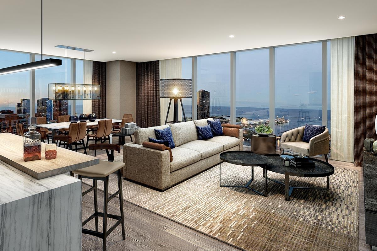 St. Regis Chicago Residence During Sunset