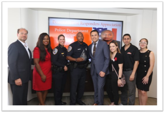 We partnered with Hallandale Beach Chamber of Commerce to throw a first responders breakfast!