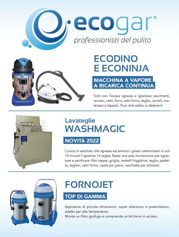 Images Egogar Professionisti del Pulito Macchine per La Sanificazione e La Pulizia