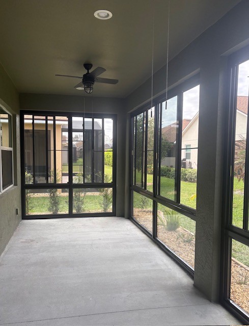 Sunroom from an inside view