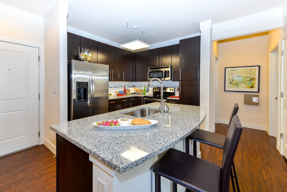 Fully Equipped Kitchen with Upscale Stainless Steel Appliances