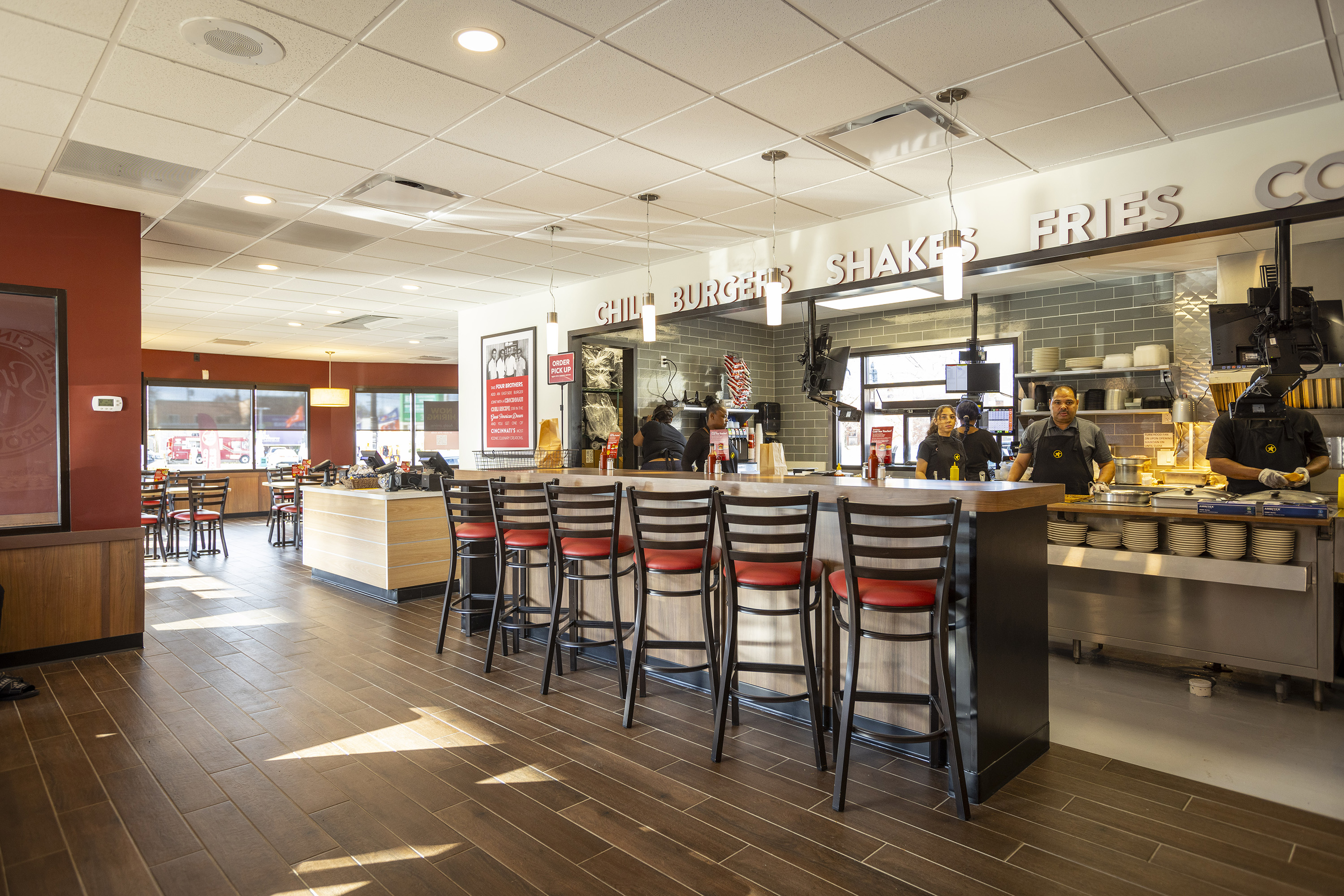 Gold Star on Tennessee and Reading newly remodeled dining room. 