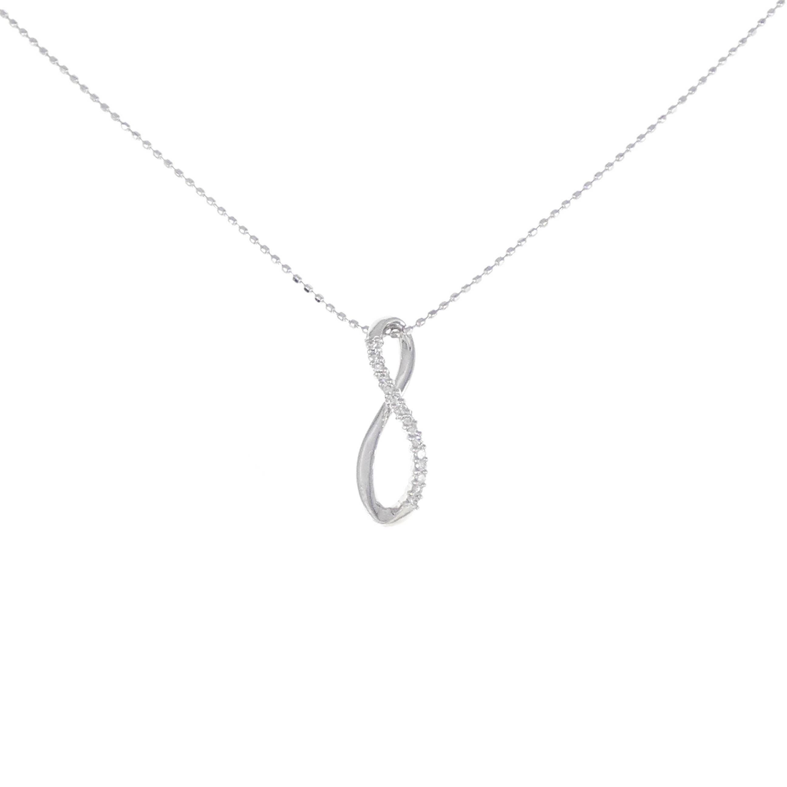 K18WG ダイヤモンド ネックレス 0.05CT
