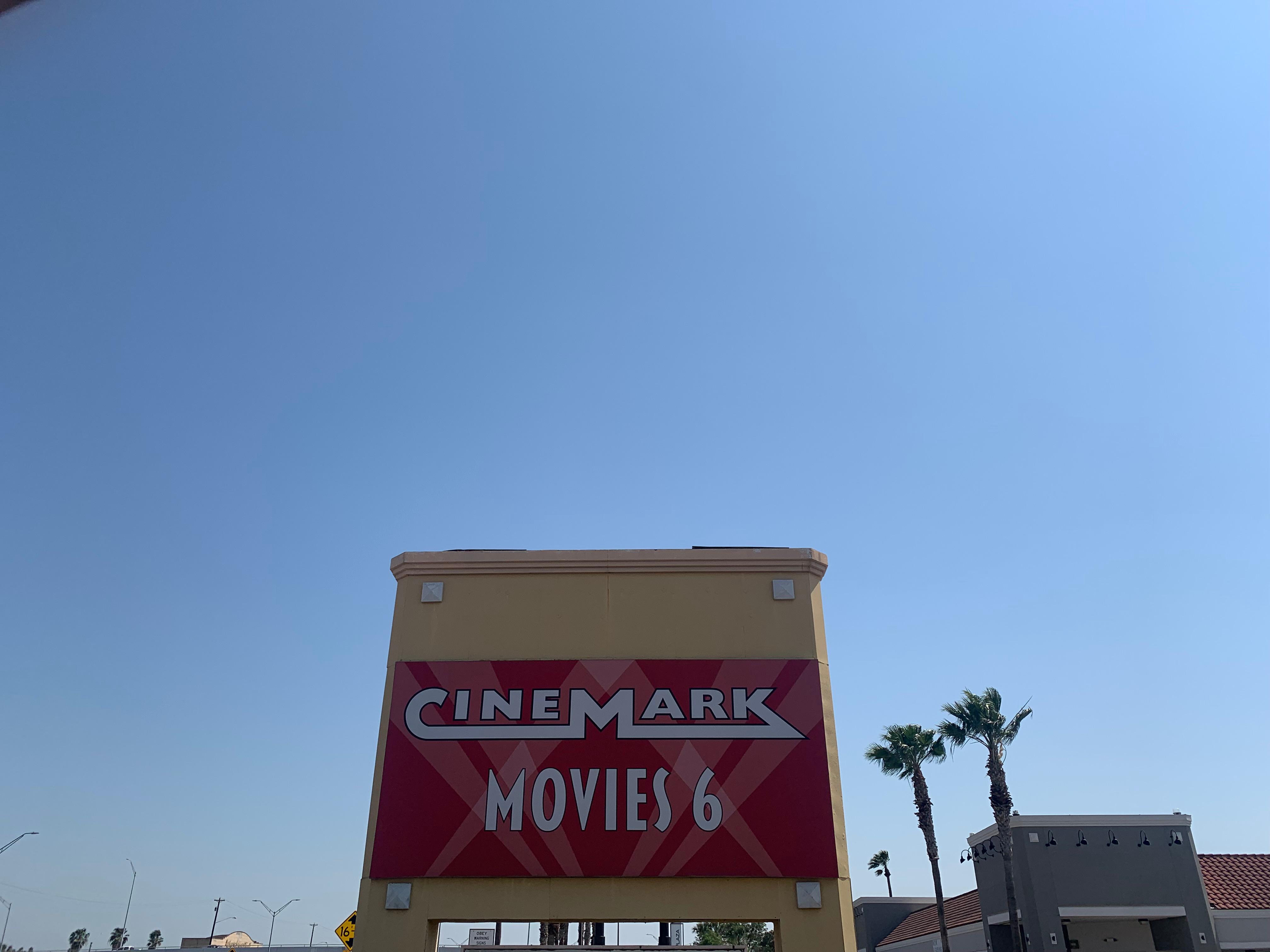 Cinemark Movies 6 McAllen expressway sign