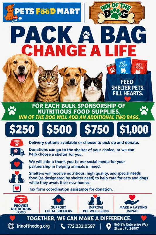 Image of Local Pet Event Pack a Bag, Change a Life Nearby