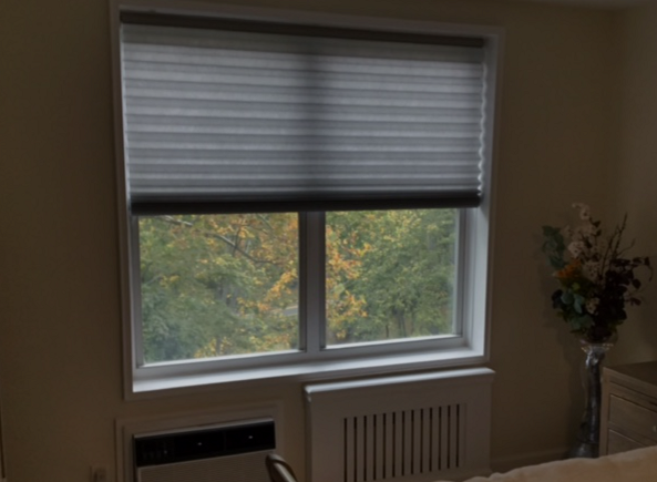 Introduce effortless style and versatility into your home with our Pleated Shades that give a dual effect. Have a look at our recent installation of Pleated Shades in Tarrytown