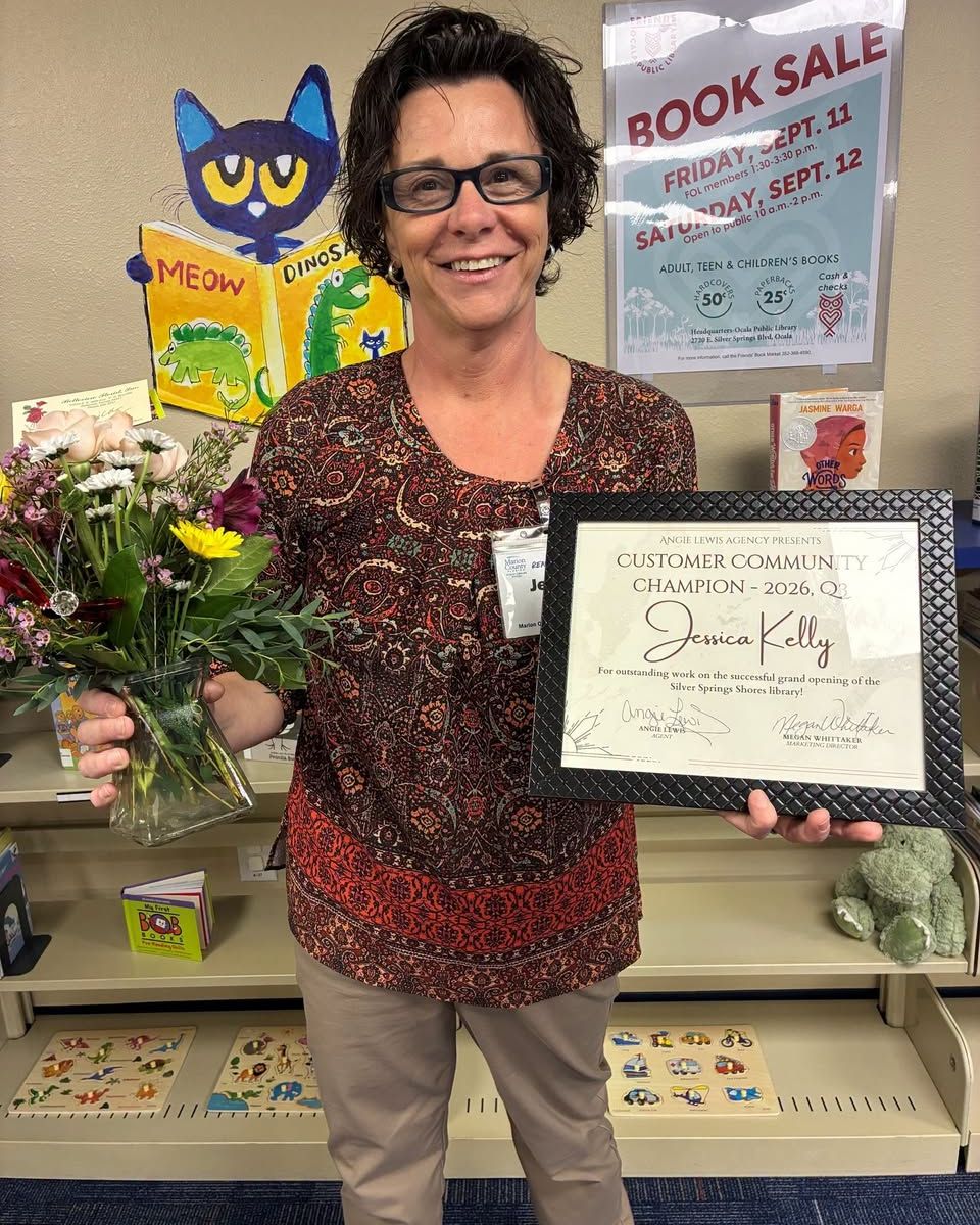 2026 Q3 Customer Community Champion! Congratulations to Jessica Kelly on her dedication to bringing the new Silver Spring Shores Public Library to life. Thank you for making our community a better place!