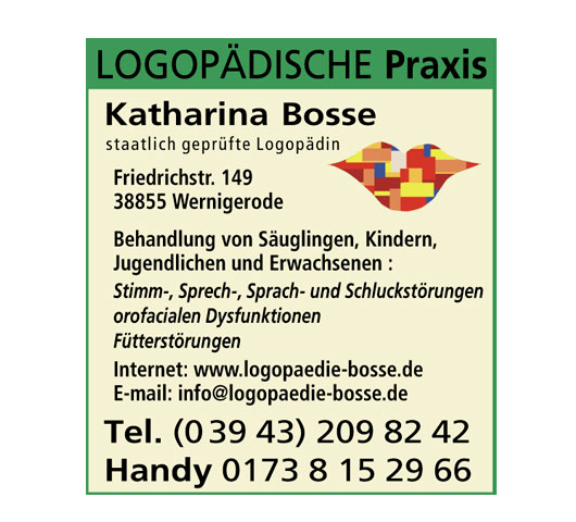 Bilder Logopädische Praxis Katharina Bosse