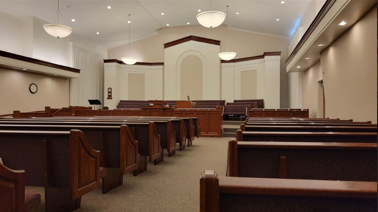 Chapel interior of The Church of Jesus Christ of Latter-day Saints located at 555 E Union in Manti, Utah