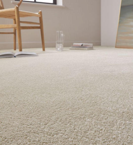 A soft saxony carpet in a light colour