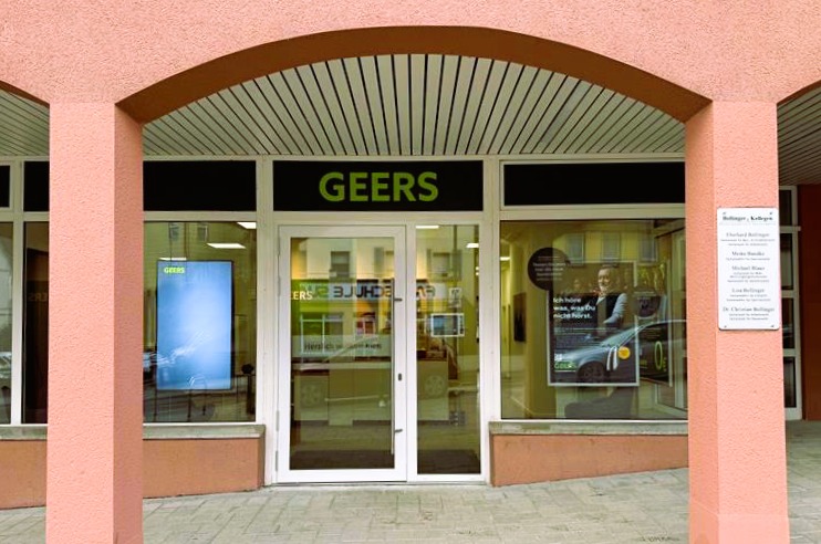 Außenaufnahme vom GEERS Fachgeschäft