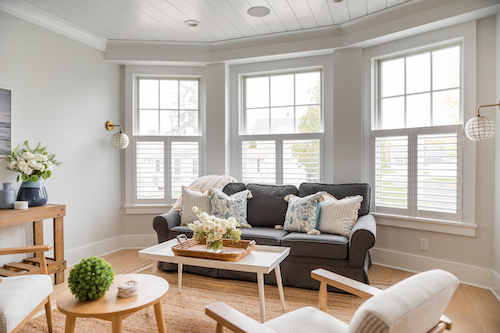 These shutters cover only the lower portion of a window, allowing for ample natural light to filter into the room. Their unique design is perfect for living areas where you want to enjoy the Treasure Coast view outside, without sacrificing privacy or blocking out too much sunlight.