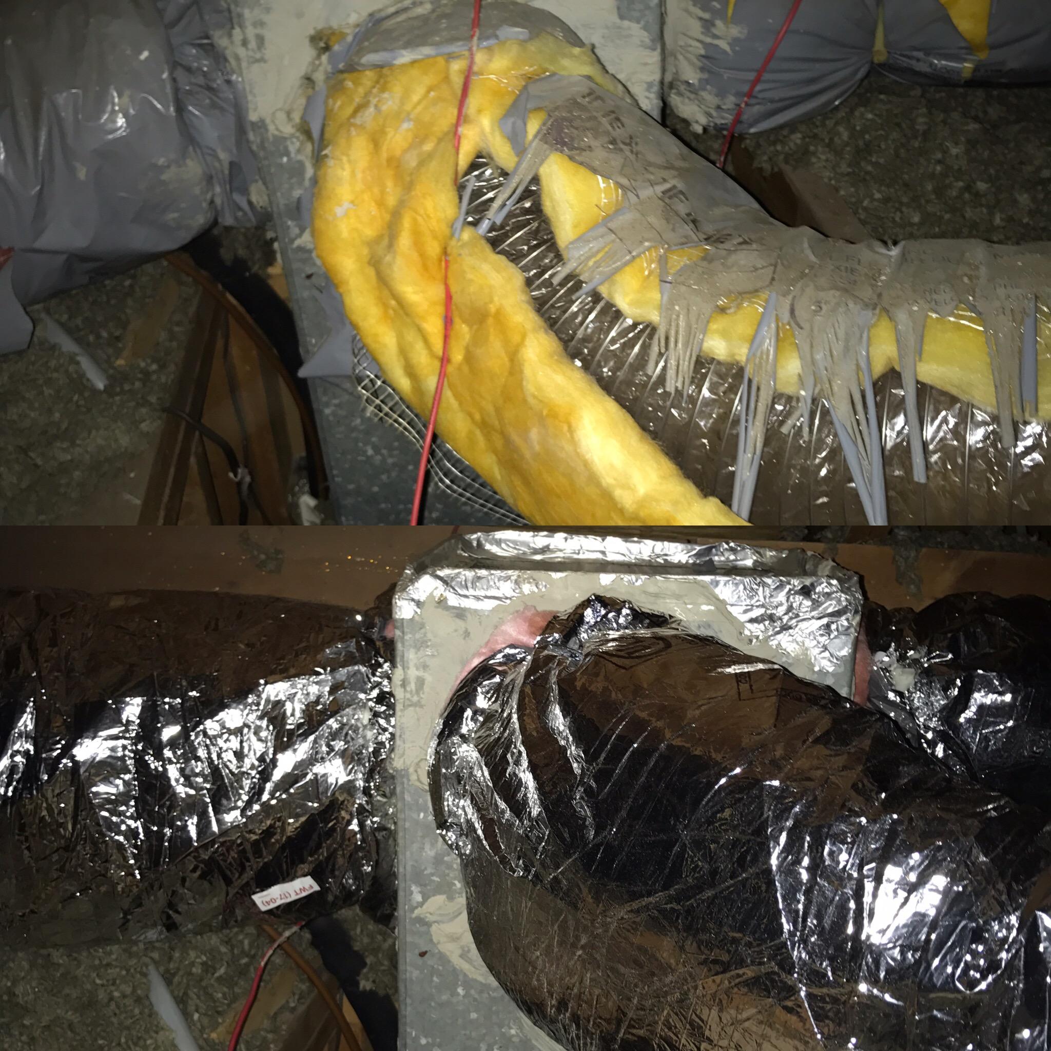 Duct Replacement - before & after