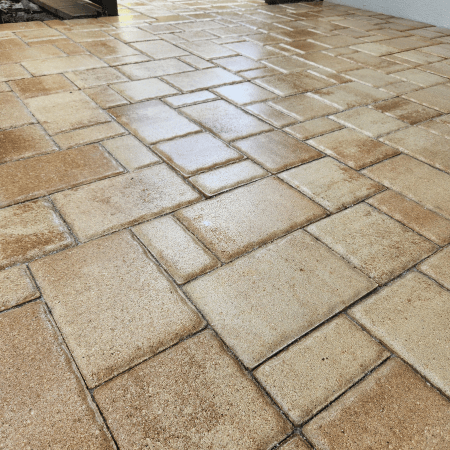 Paver sealing project in Deland, FL.