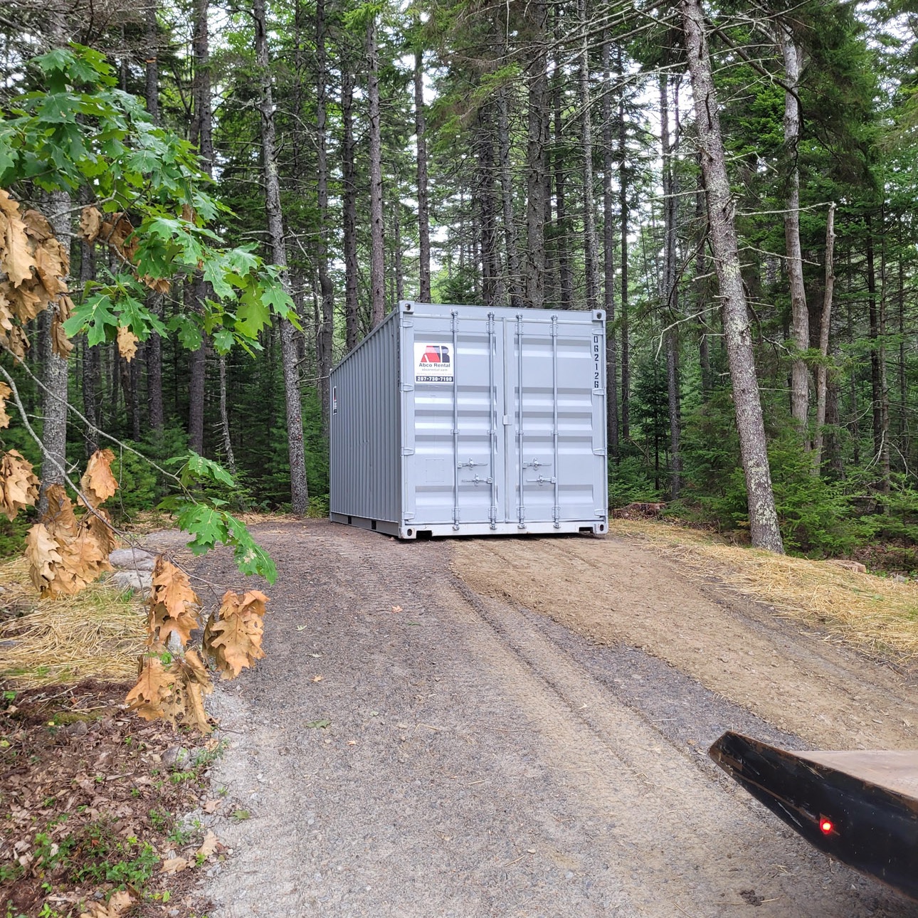 We just sold and delivered a 20’ ground-level storage container to a homeowner in beautiful Cushing, 