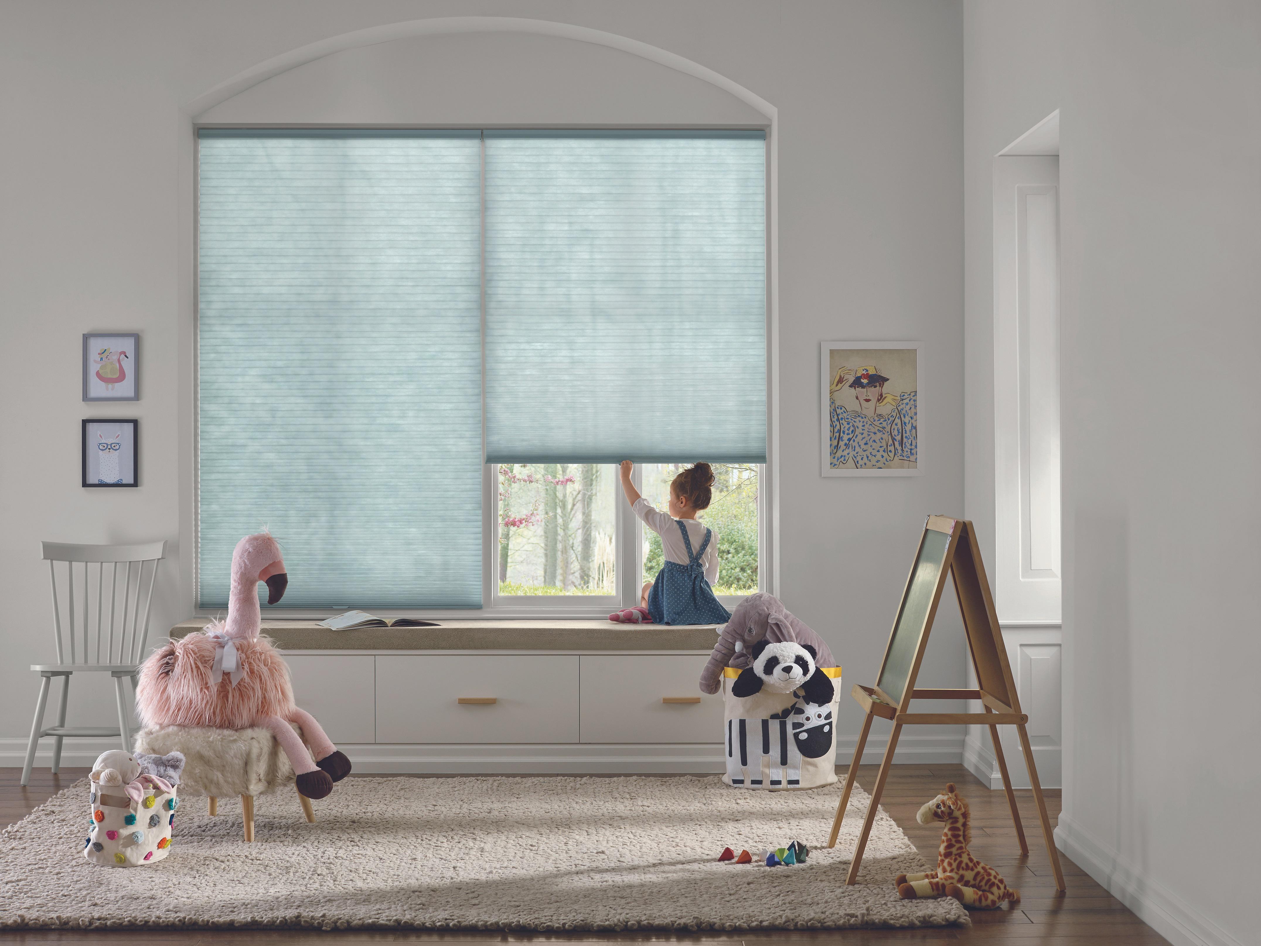 Transform your playroom into a haven with our stunning Cellular Shades from Hunter Douglas! These child-safe shades in Pasadena-Altadena are not only stylish but also ensure the safety of your little ones. The innovative design of Hunter Douglas Cellular Shades provides energy efficiency