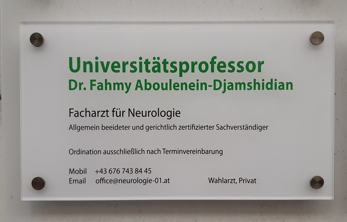 Bilder Univ.Prof. Dr. Fahmy Aboulenein-Djamshidian