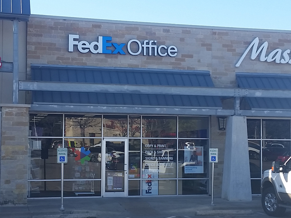 Exterior photo of FedEx Office location at 9500 S Interstate 35\t Print quickly and easily in the self-service area at the FedEx Office location 9500 S Interstate 35 from email, USB, or the cloud\t FedEx Office Print & Go near 9500 S Interstate 35\t Shipping boxes and packing services available at FedEx Office 9500 S Interstate 35\t Get banners, signs, posters and prints at FedEx Office 9500 S Interstate 35\t Full service printing and packing at FedEx Office 9500 S Interstate 35\t Drop off FedEx packages near 9500 S Interstate 35\t FedEx shipping near 9500 S Interstate 35