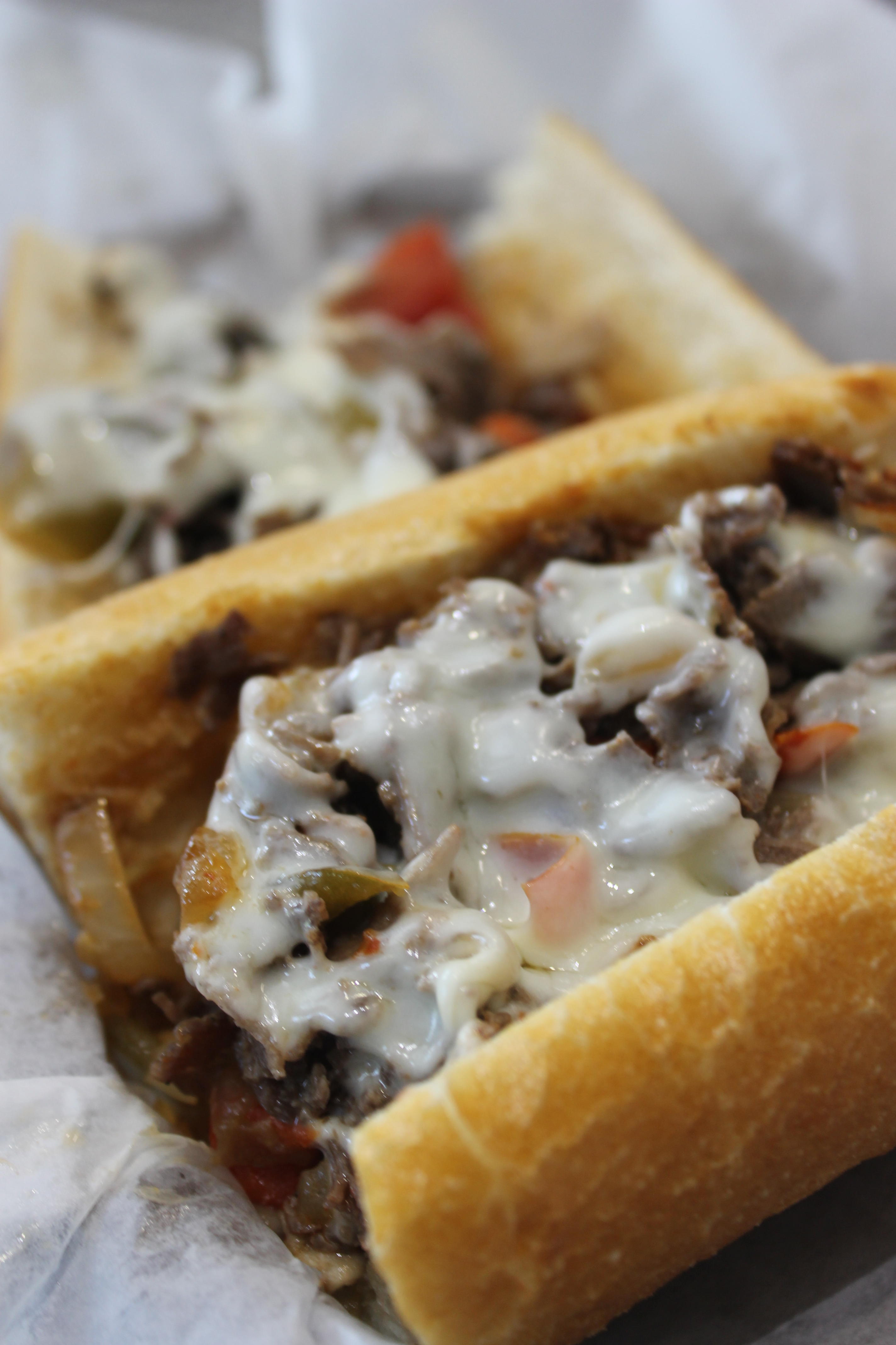 One of our famous cheesesteaks