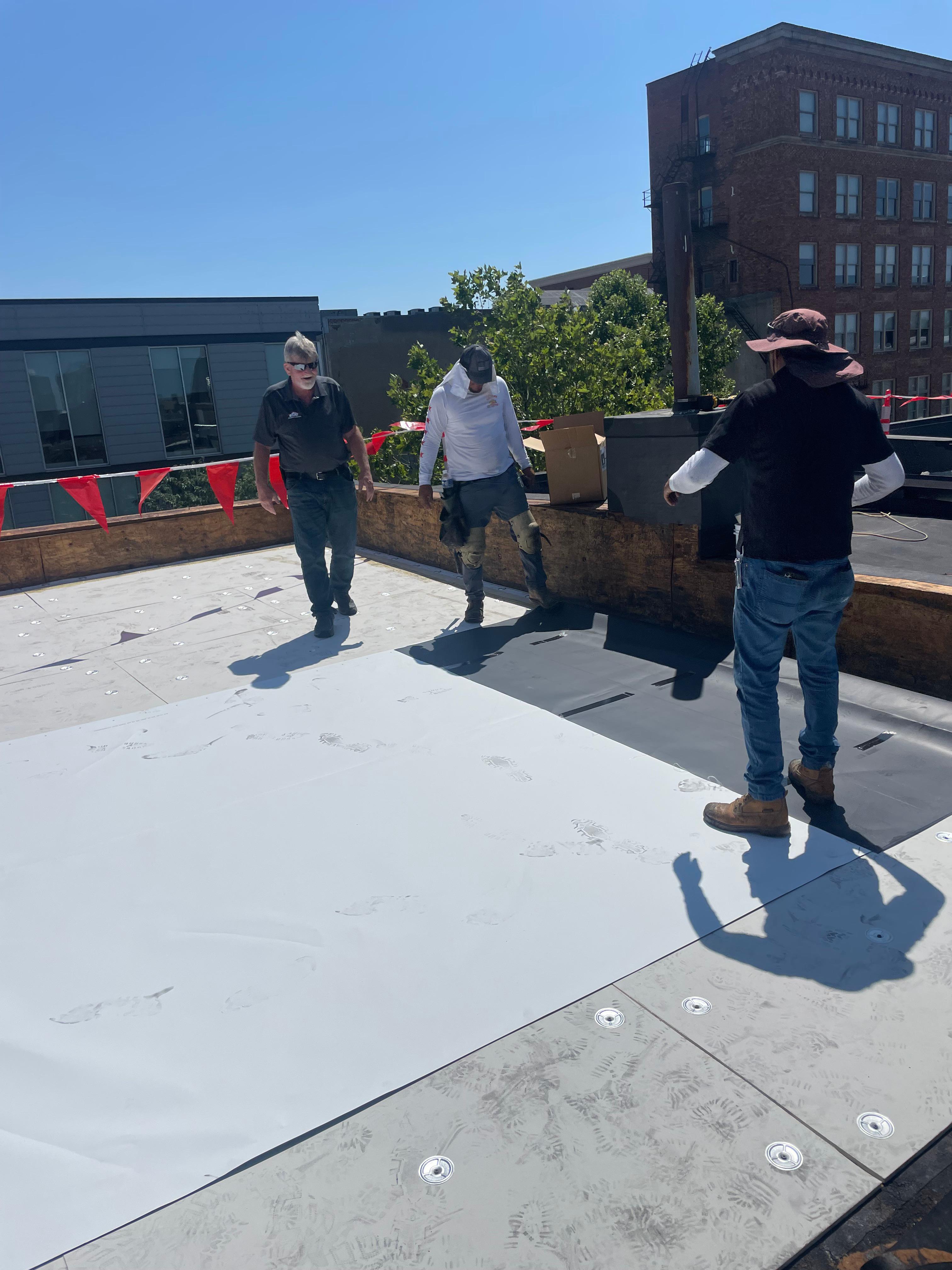 Caution!	Attachments and links (urls) can contain deceptive and/or malicious content.
Installing a new Fully Adhered TPO Roofing system downtown Des Moines