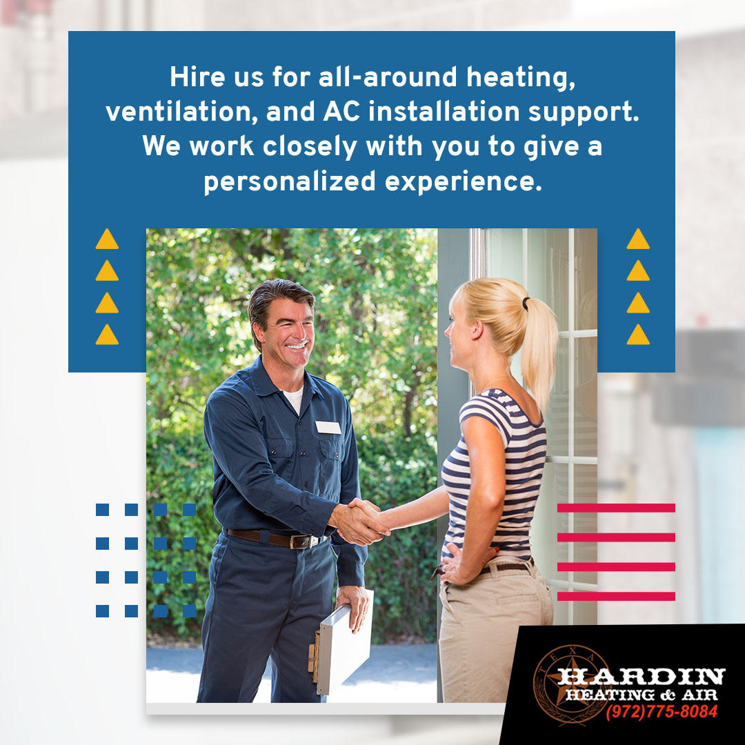 Schedule your AC Installation with Hardin Heating & Air in Midlothian, TX