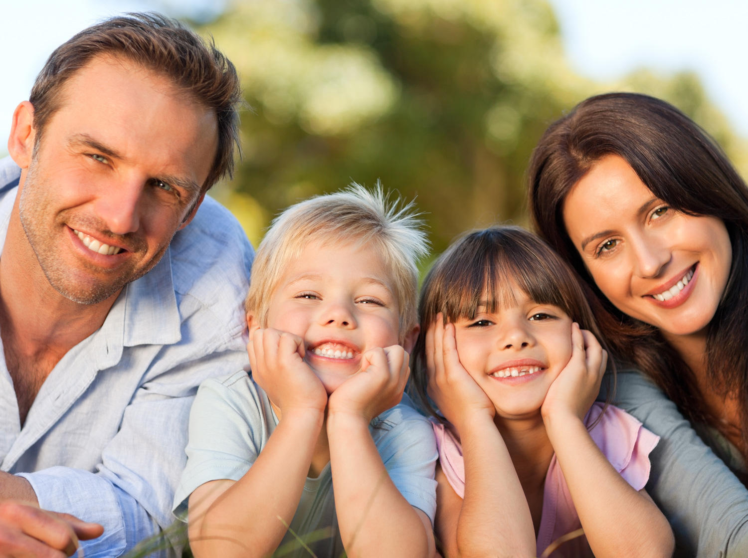 family with health teeth