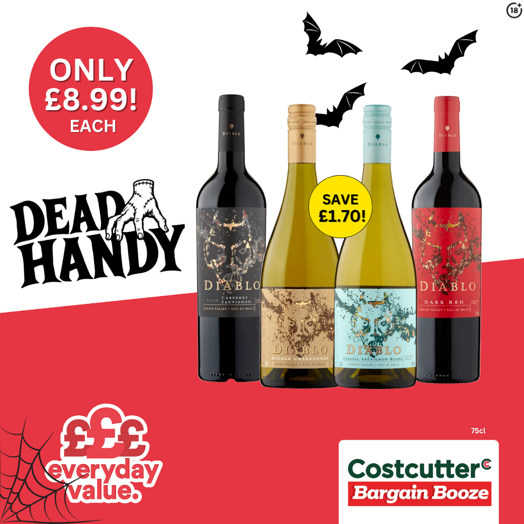 Only £8.99 each on Diablo wines