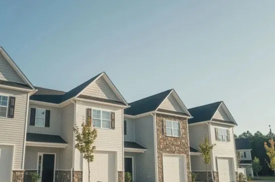 Townhome community representing Venture Electric construction wiring projects.