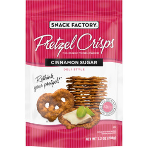 Snack Factory® Pretzel Crisps, Cinnamon Sugar, 7.2 Oz featured image