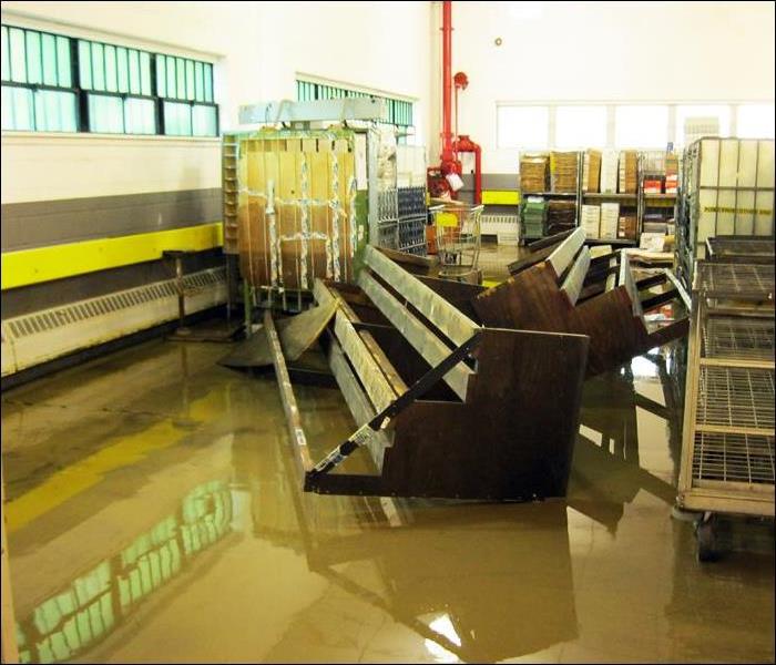 Standing Water After Severe Storm Causes Flood Damage in Commercial Building, Wayne, NJ