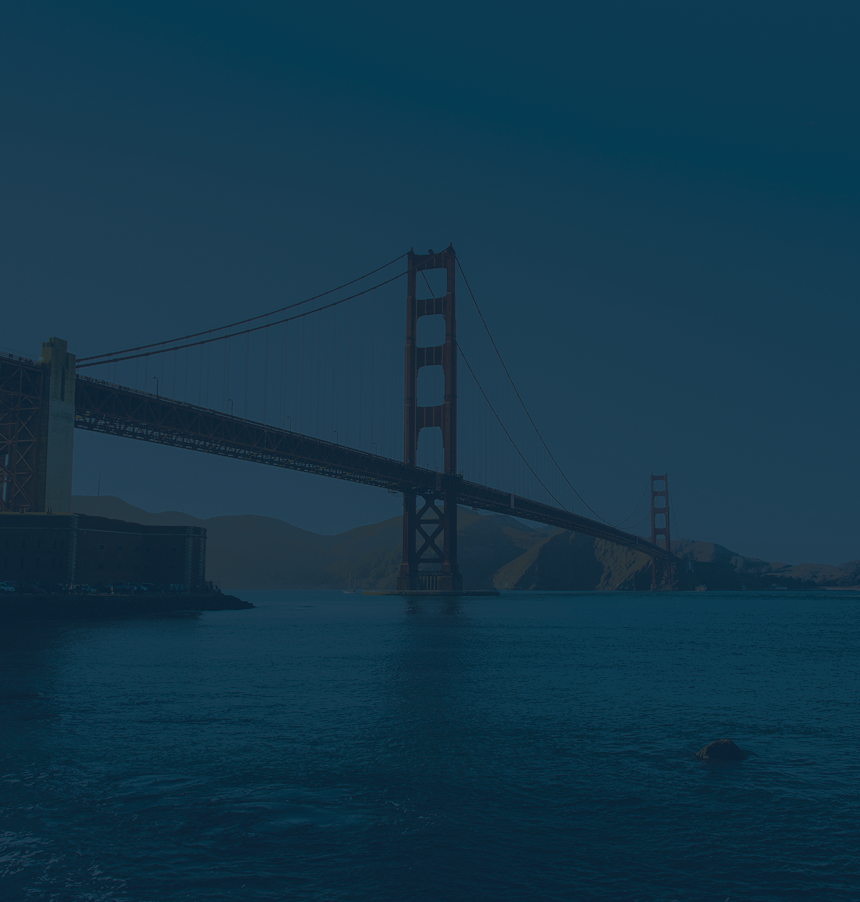 The Golden Gate Bridge in San Francisco, California.
