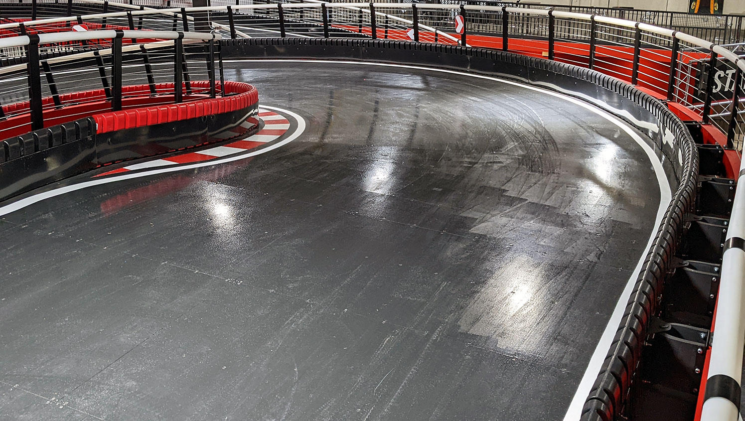 Image of Indoor Raceway Striping By G-FORCE Philadelphia PA