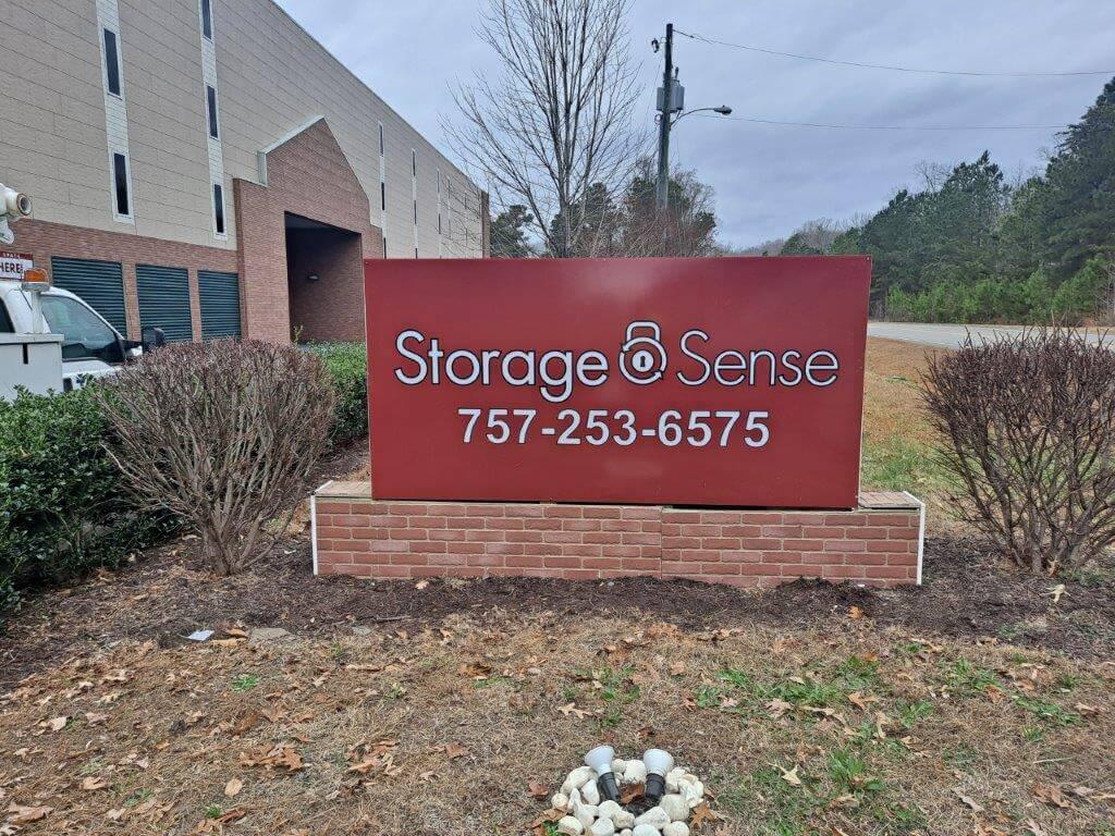 Signage at Storage Sense in Williamsburg, VA