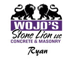 Wojo's Stone Lion Concrete and Masonry Logo