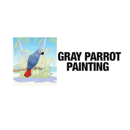 Gray Parrot Painting Logo