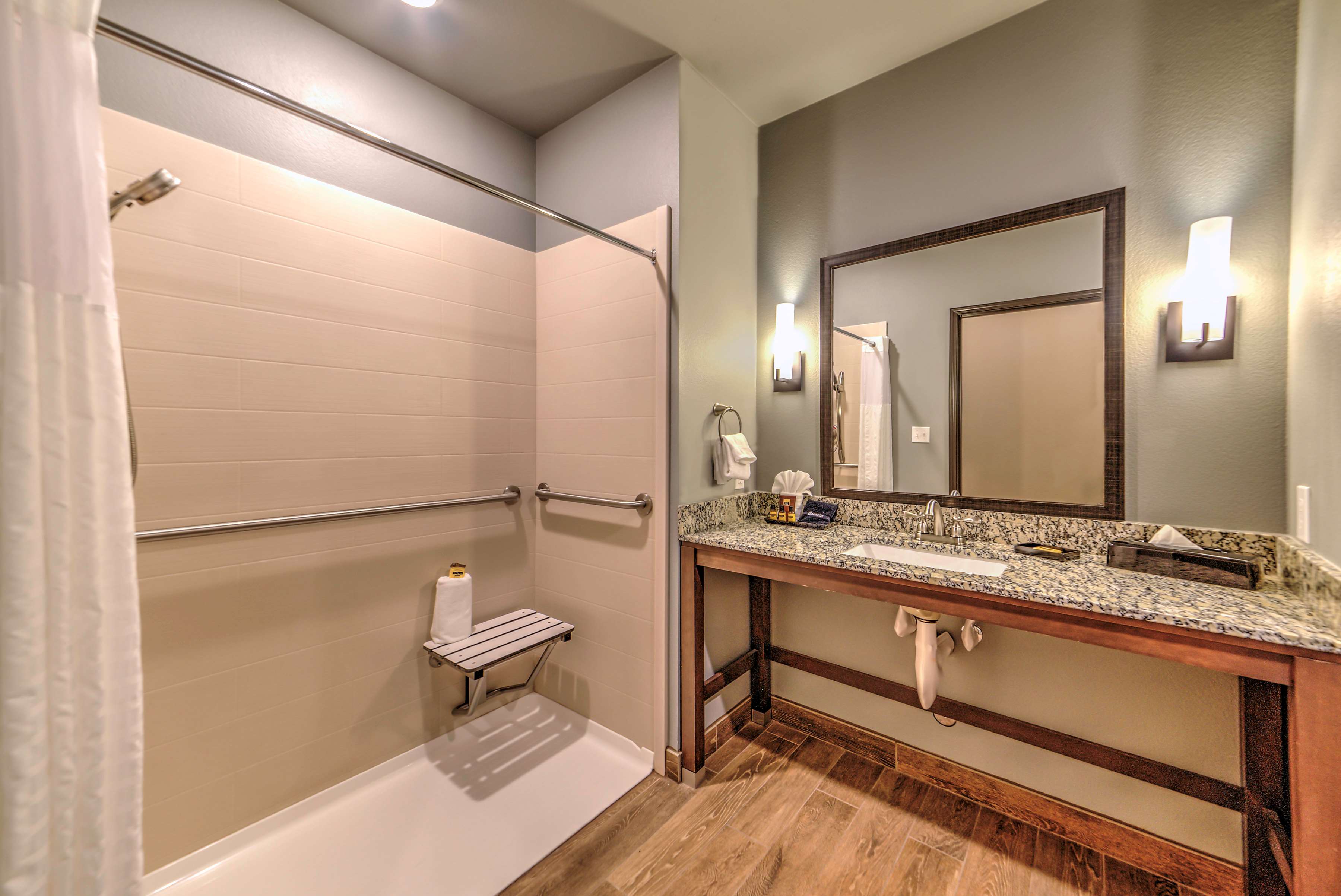 Handicap Accessible Bathroom with Roll-In Shower