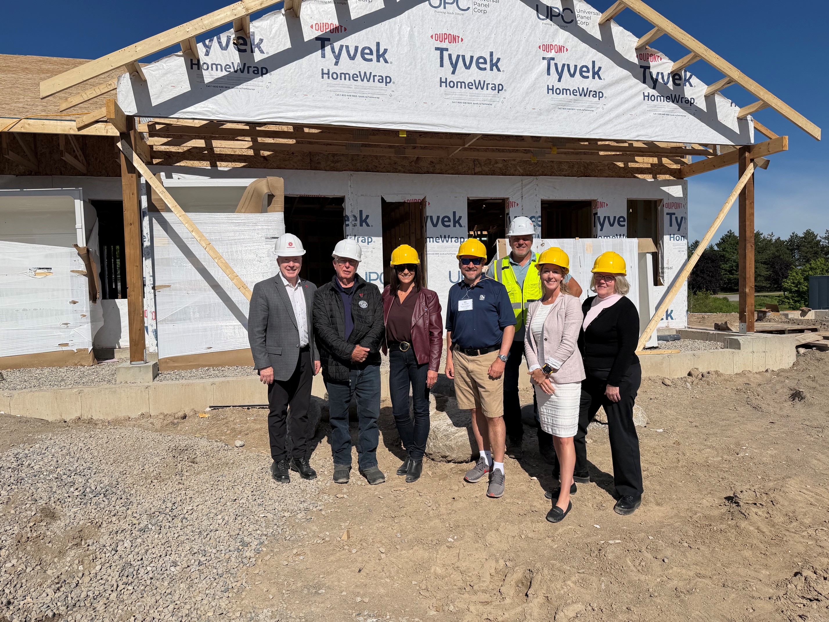 Team at home building