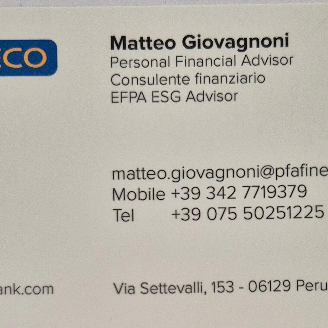 Images Matteo Giovagnoni - Consulente Finanziario