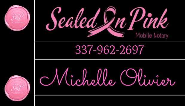 Images Sealed In Pink Mobile Notary