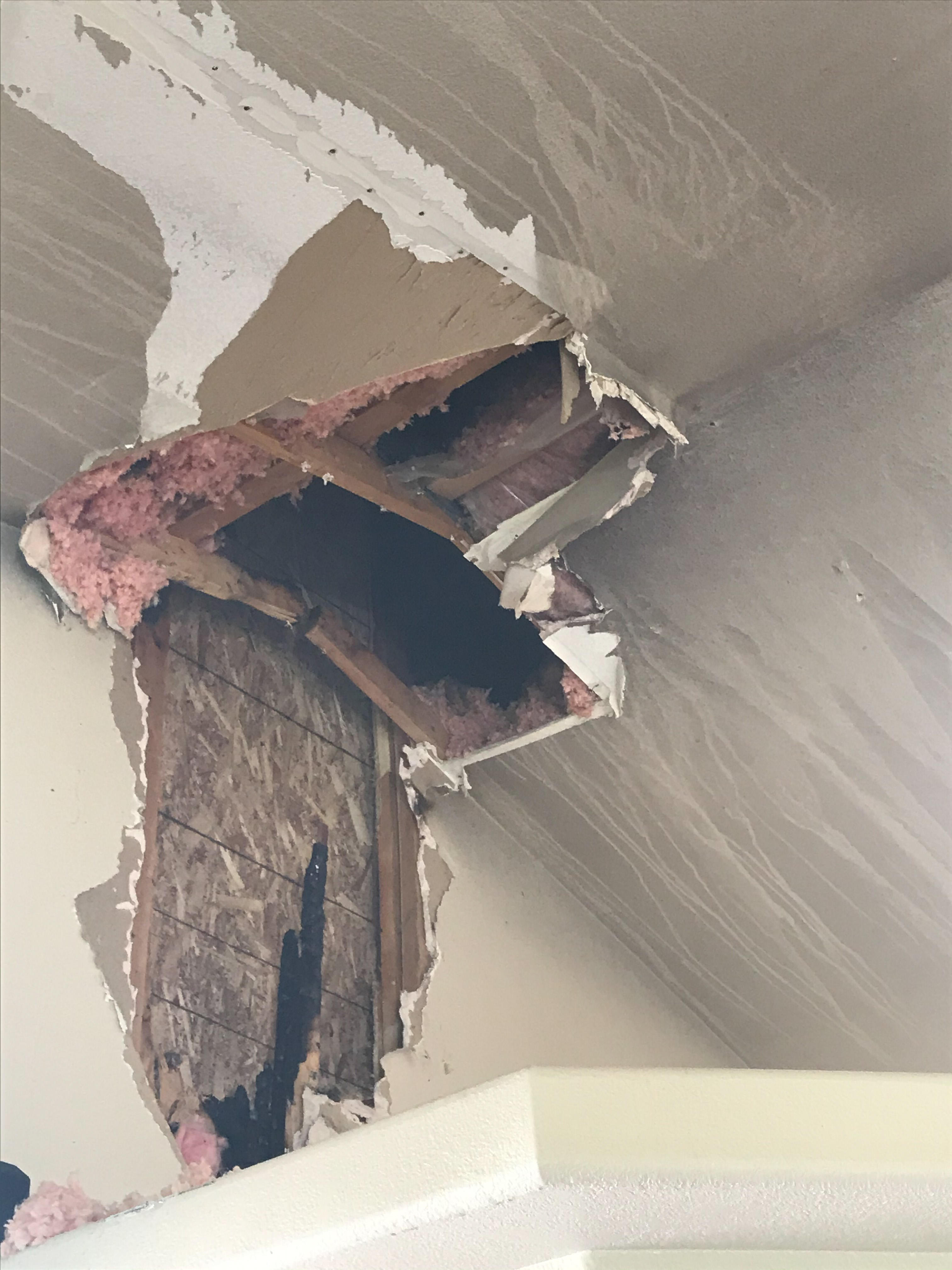 Wall and ceiling damage