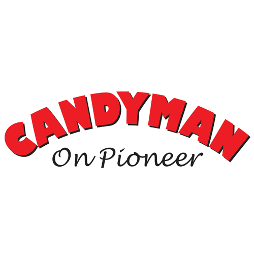 Fishy's Bakery & Candyman On Pioneer Logo