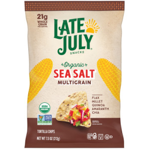 Late July Snacks Multigrain Organic Tortilla Chips with Sea Salt, 7.5 oz Bag featured image