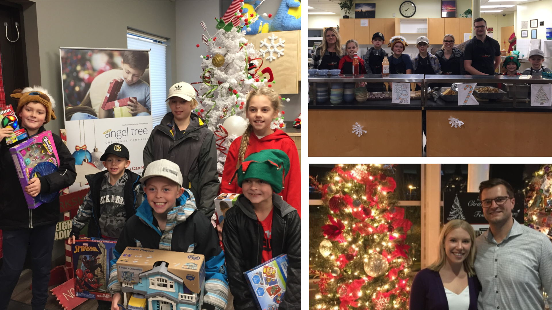 A collage of Volunteer events hosted by Hass Wealth.