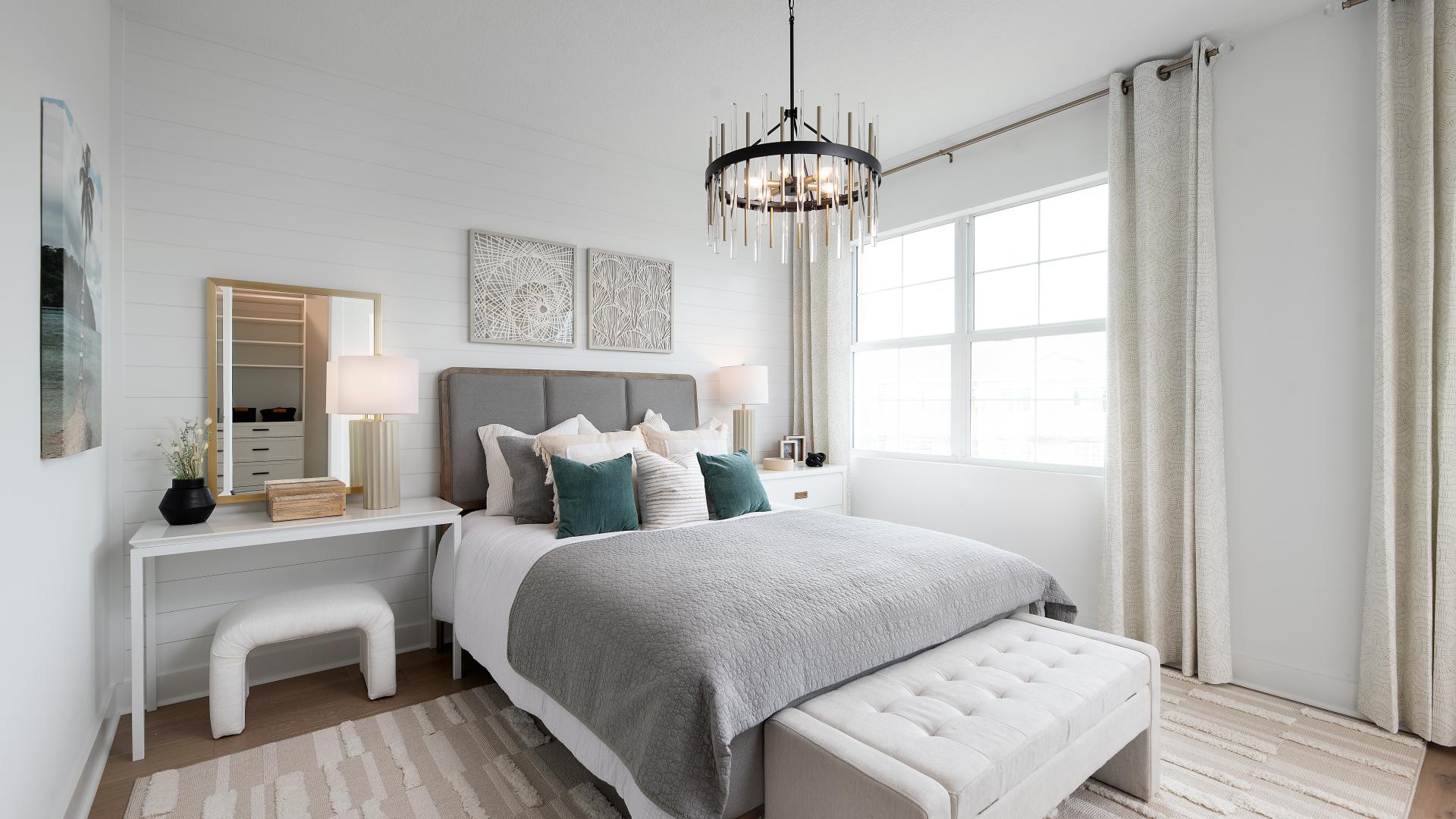 Secluded secondary bedrooms provide a relaxing retreat for family or overnight guests 