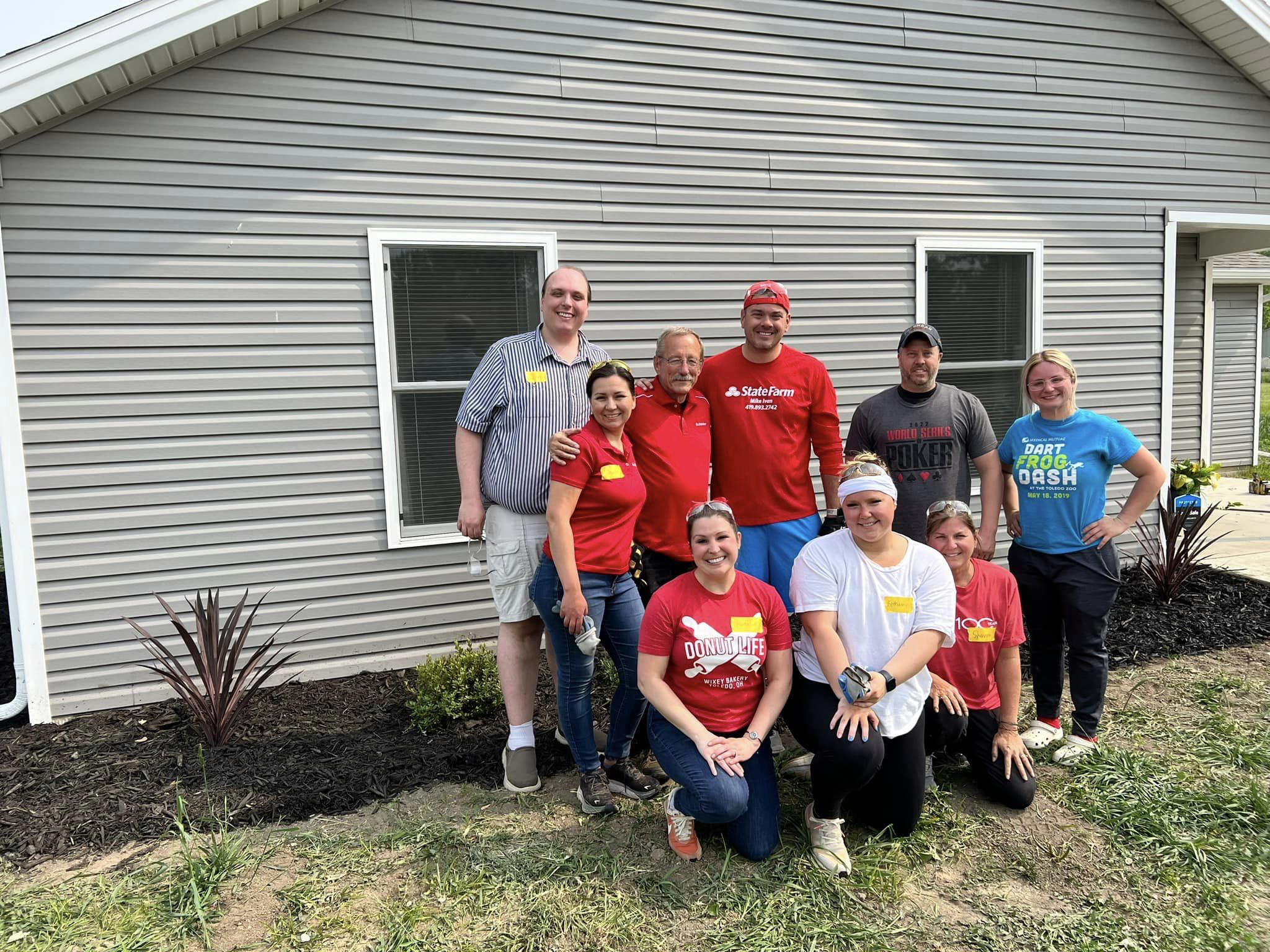 We worked hard on State Farm Founders Day and loved it!! Thank you, Habitat for Humanity, for having us out!!