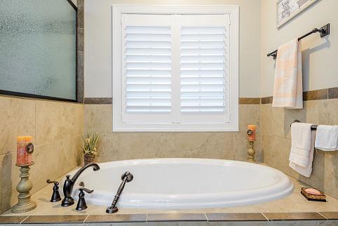 Need more privacy? Curtains are one option—but they may not be the best choice above a bathtub! Why not try our Composite Shutters instead?