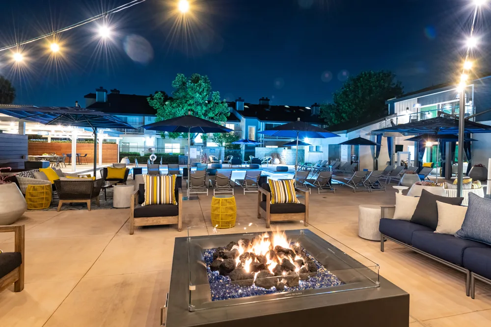 Outdoor Fire Pit and Pool Area