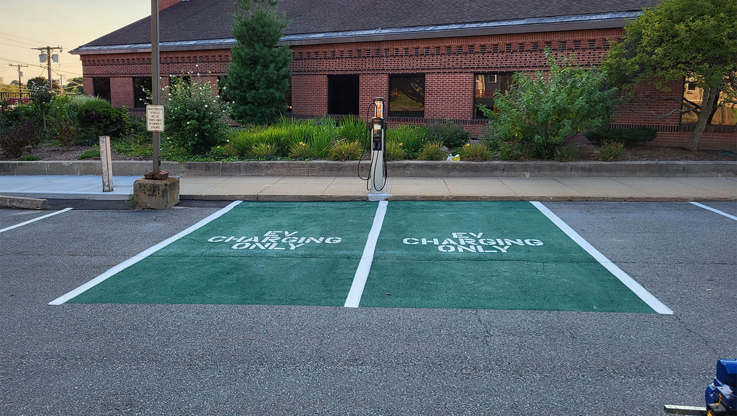 Image of EV Charging Bay Markings by G-FORCE Providence RI