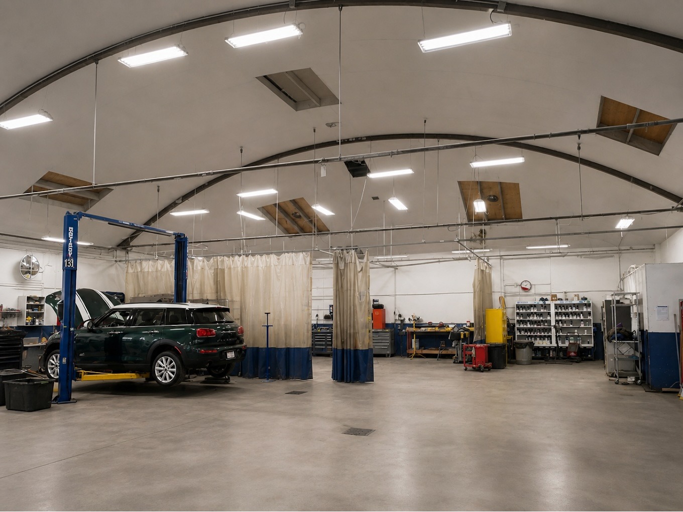 Collision center, Husteads Auto Body, Berkeley, CA.