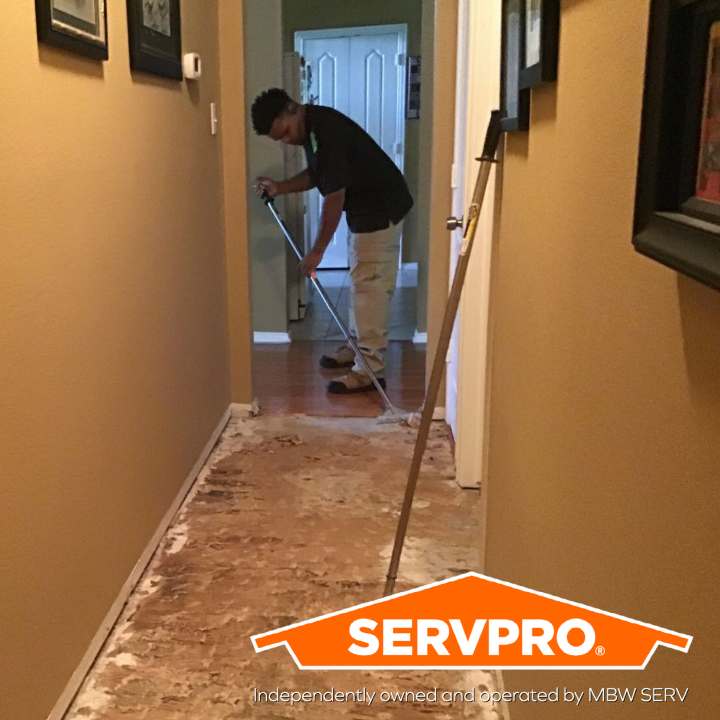 SERVPRO Of North Richland Hills Technician at Water damage